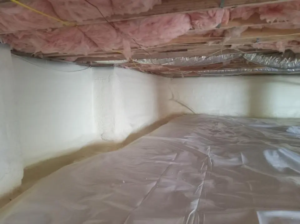 Crawl space encapsulation with closed-cell spray foam for Attic Insulation in Shady Hollow