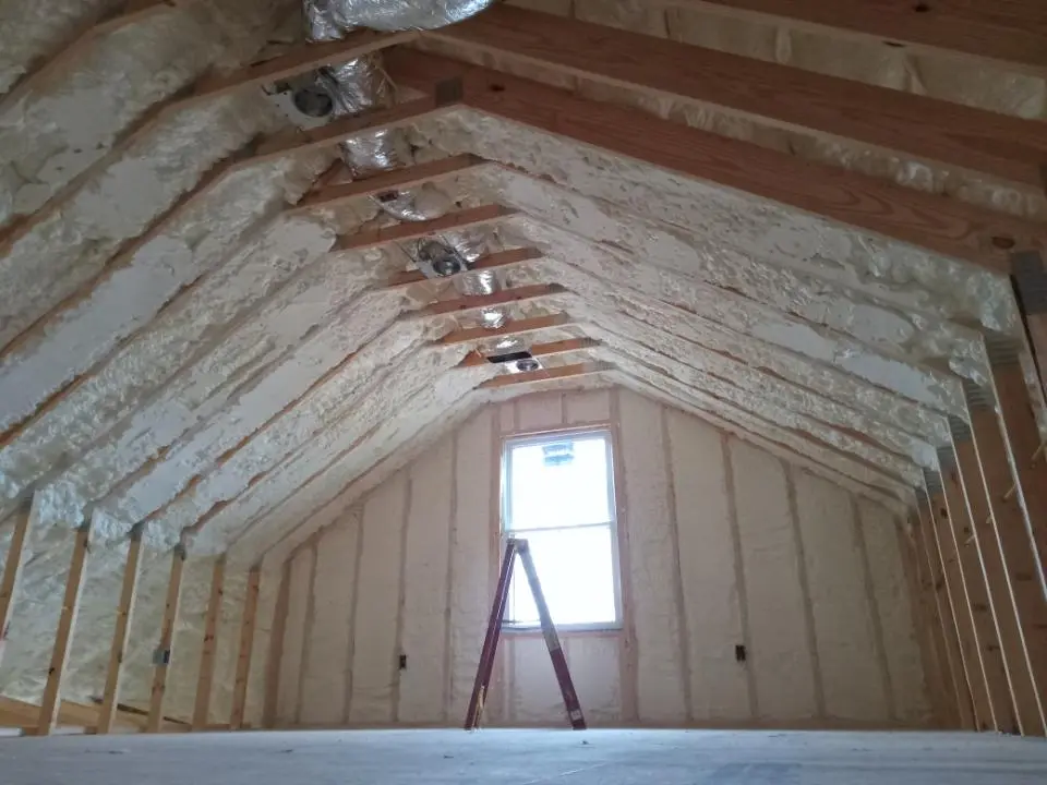 Spray foam roofing application for Crawl Space Insulation project in Shady Hollow